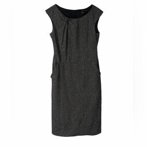 Banana Republic Charcoal Gray Sleeveless Midi Dress Size 10 Career